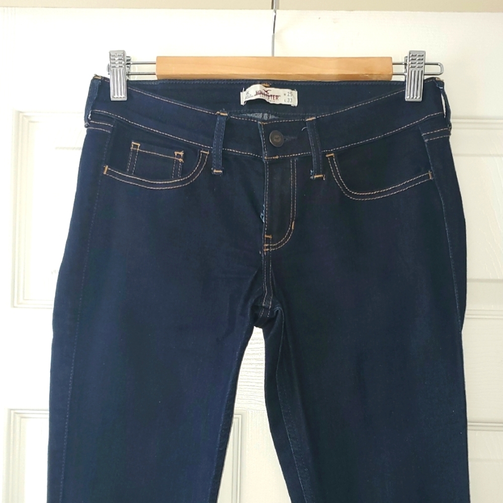 Hollister Dark Indigo Skinny Jeans LONG 33"